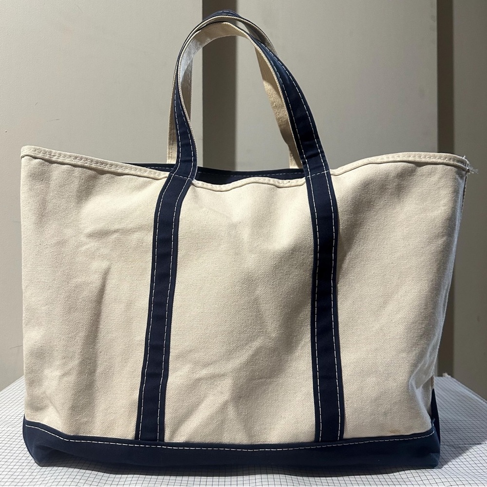 Vintage✨LL Bean USA Boat and Tote Canvas Bag Medium 1980s EUC! Y2K MAINE